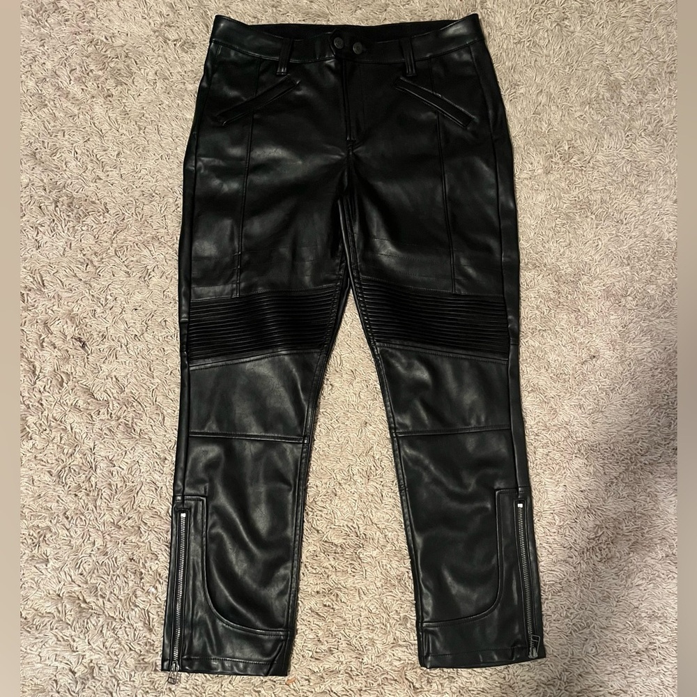 NWOT GAP Vintage Slim Mid Rise Vegan Leather Moto Pant